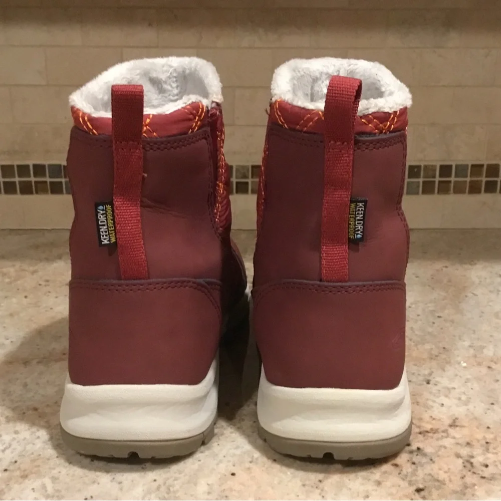 NEW Women’s Keen Terradora II Wintry Faux Fur Waterproof Pull On Boots Size US 7